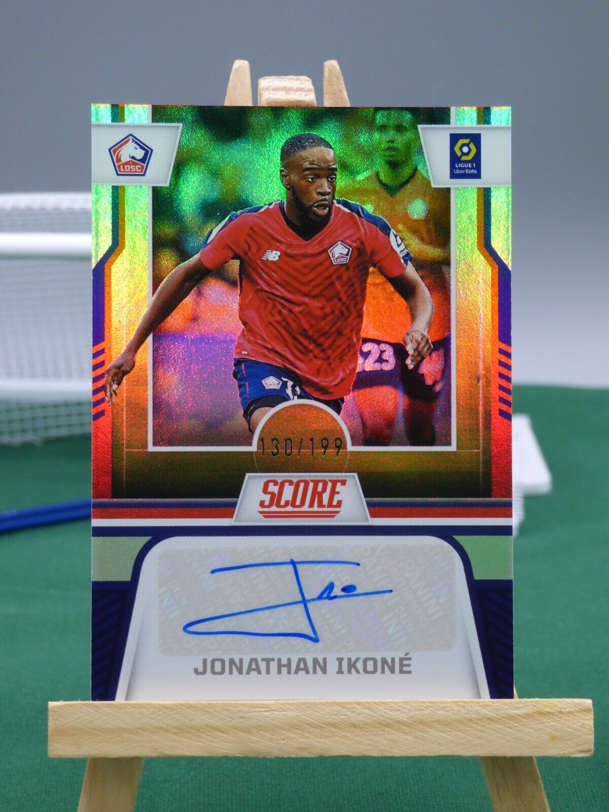 Panini League Score 1 23/24 Jonathan Ikoné Autograph 130/199 Lille Card New