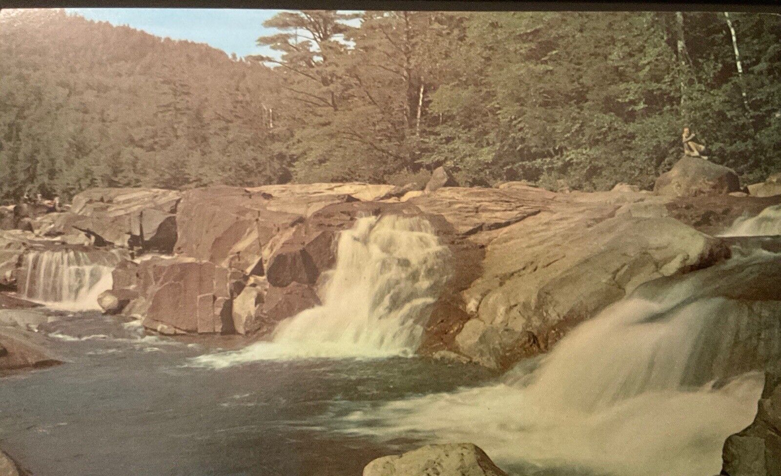 Lower Falls Kancamagus Highway, White Mountains  Albany New Hampshire Postcard 2