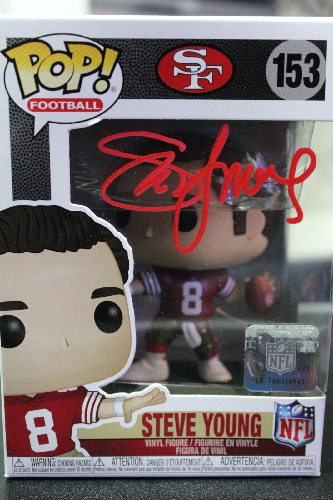 Autographed Funko Football #153 - San Francisco 49ers - NFL - Steve Young  + COA