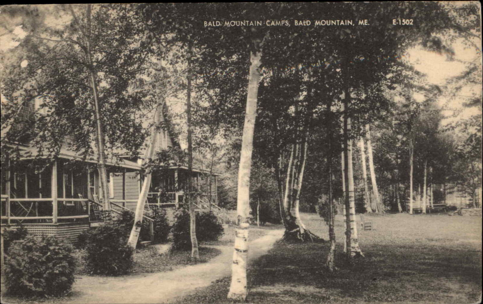 Bald Mountain Maine ME Camps c1920s-30s Postcard