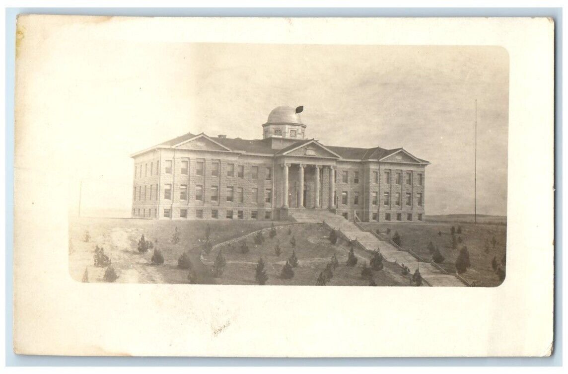 c1910\'s Southwestern College Richardson Hall Winfield KS RPPC Photo Postcard