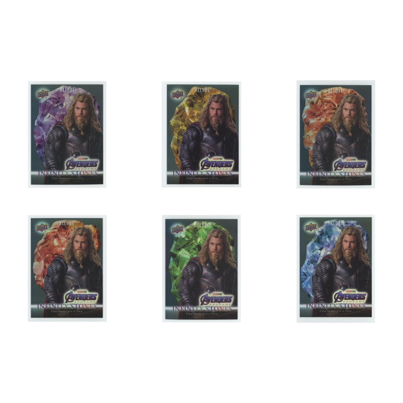 Infinity Stones #IS15 Thor 6 Card Lot #/299 2022 Upper Deck Marvel Hemsworth NM