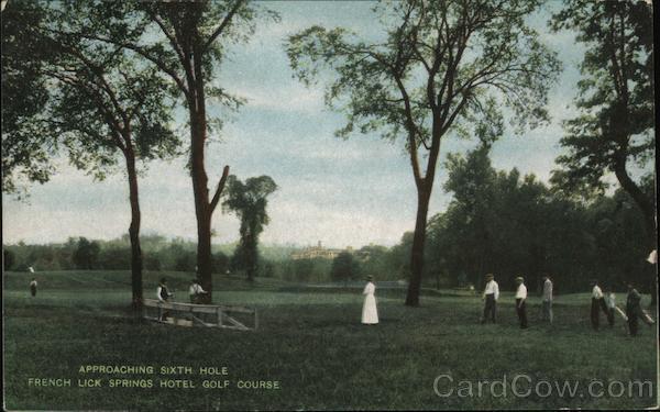 1915 Approaching Sixth Hole French Lick Springs hotel Golf Course,IN Indiana