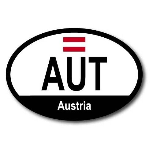 Austria Austrian Euro Oval Magnet Decal, 4x6 Inches, Automotive Magnet