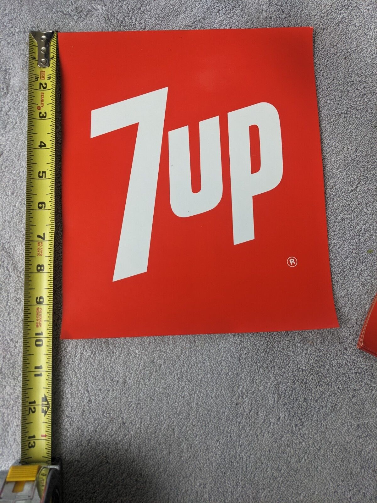 Vintage 7-UP 7up sticker decal 10 x 8 Inch collectible soda