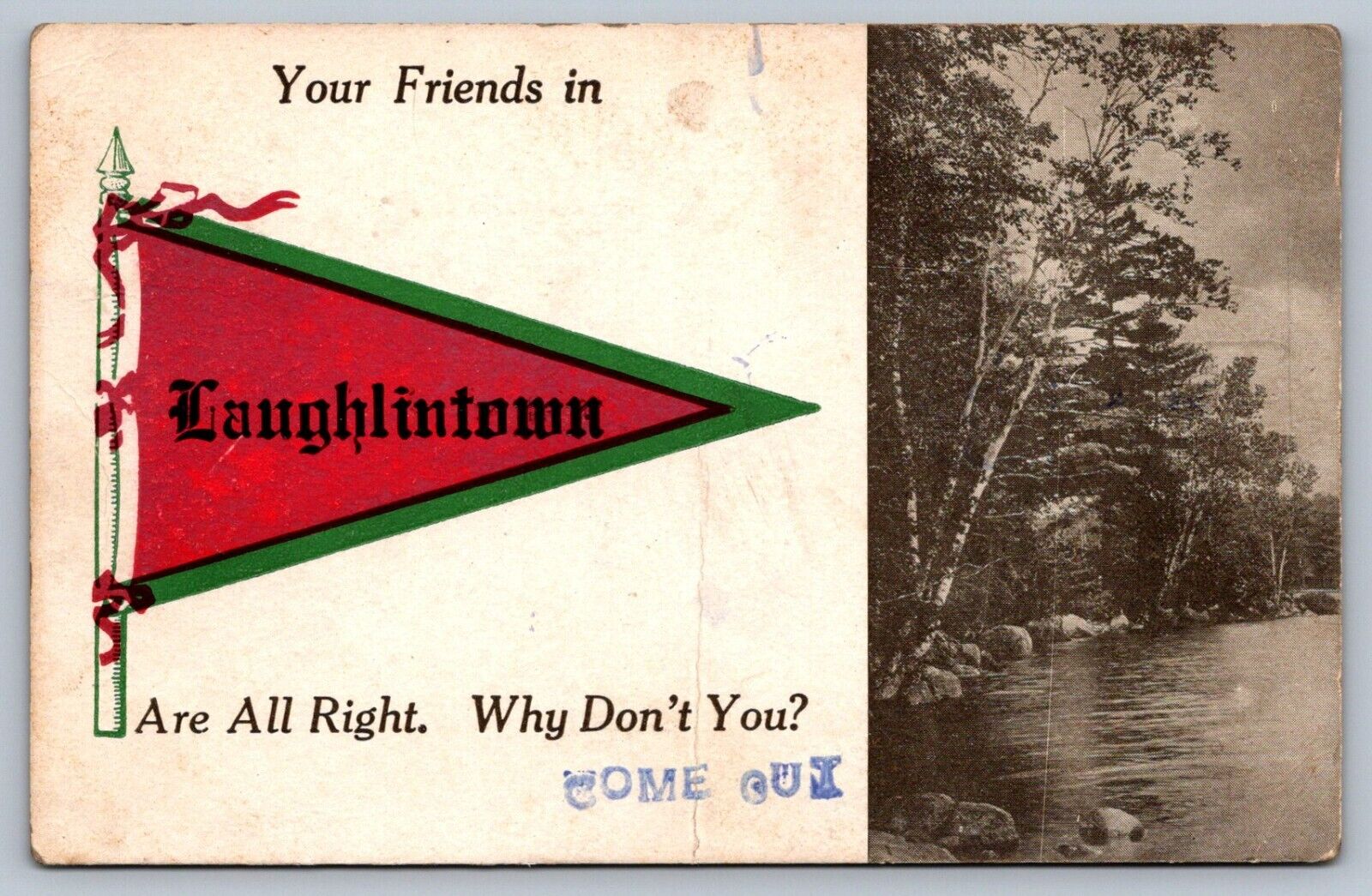 Postcard Laughlintown PA Greetings \