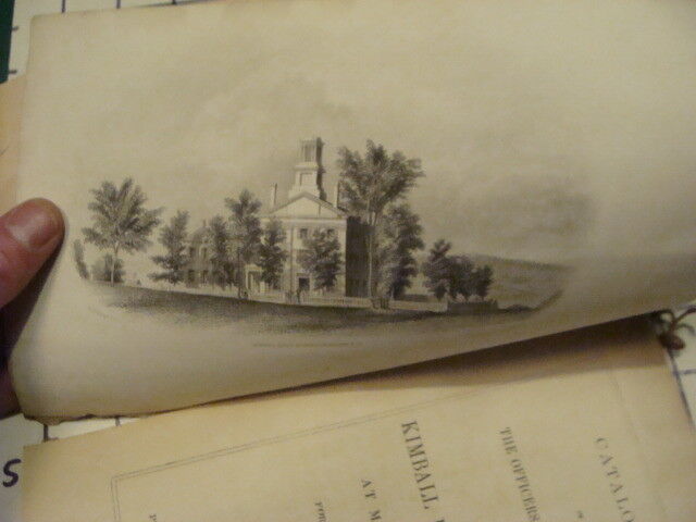 Original 1865-66 KIMBALL UNION ACADEMY annual catalogue 28pgs w engraving