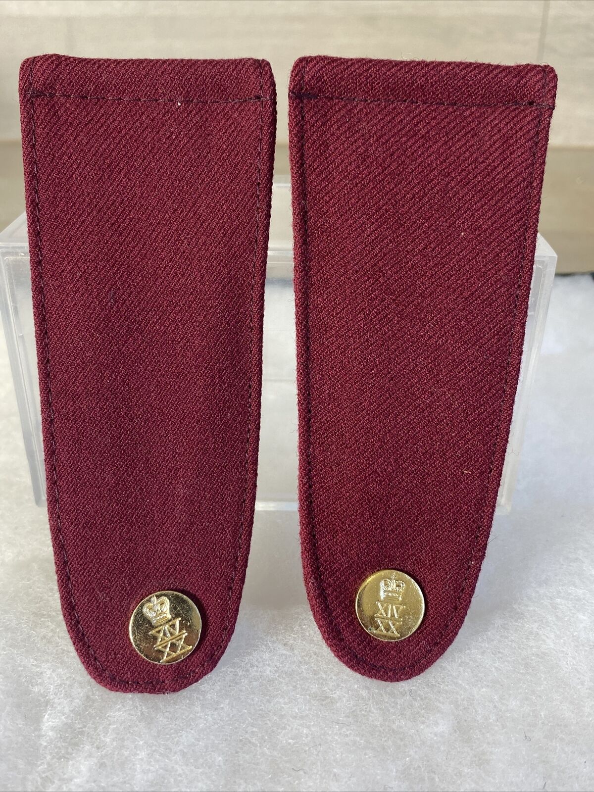 Royal Hussars Epaulettes 14th/20th Stay Bright Buttons Ceased Dec 4 1992