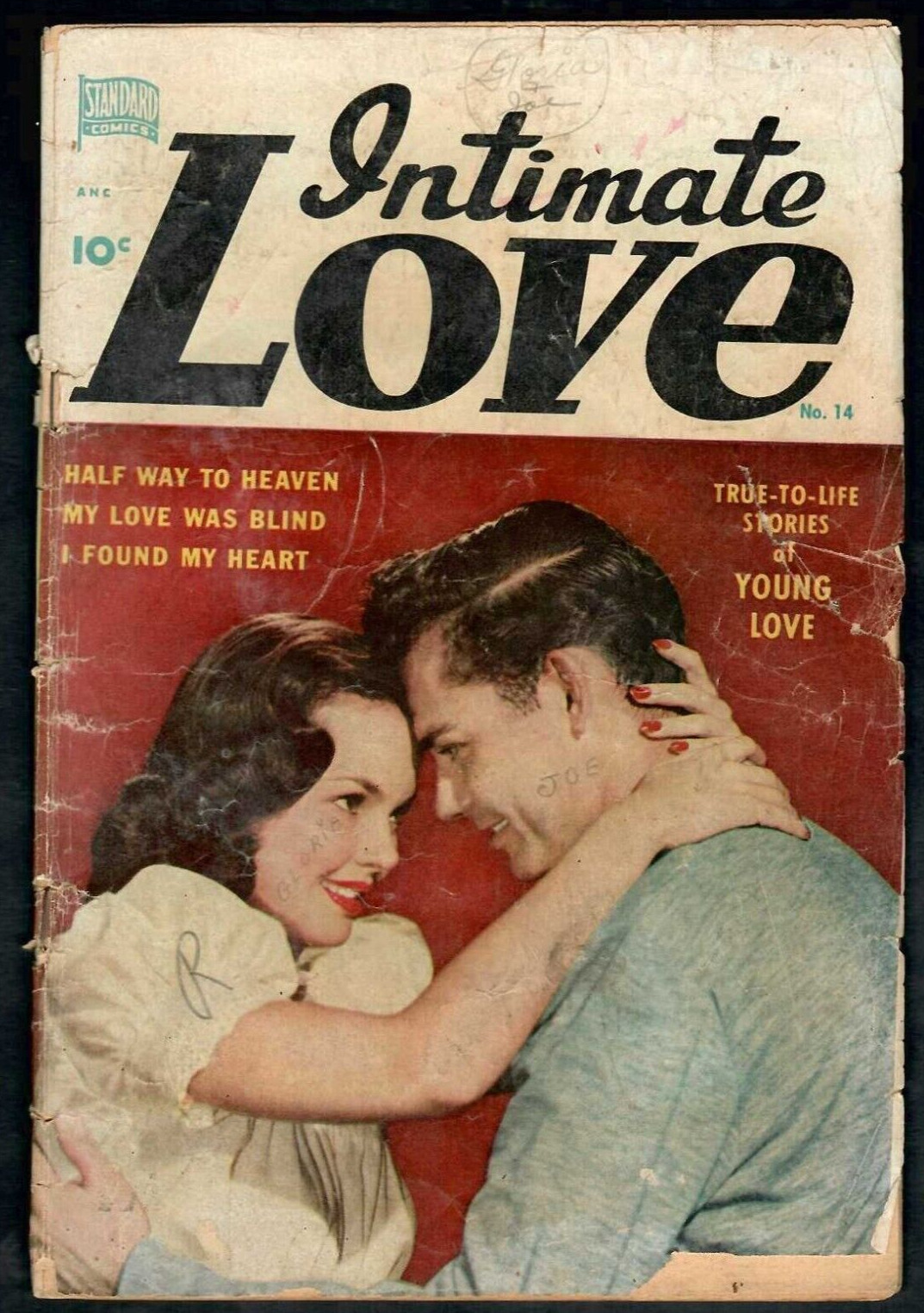 Intimate Love # 14 (3.5) Standard 10c Golden-Age Romance Comic 1951 Photo  💌