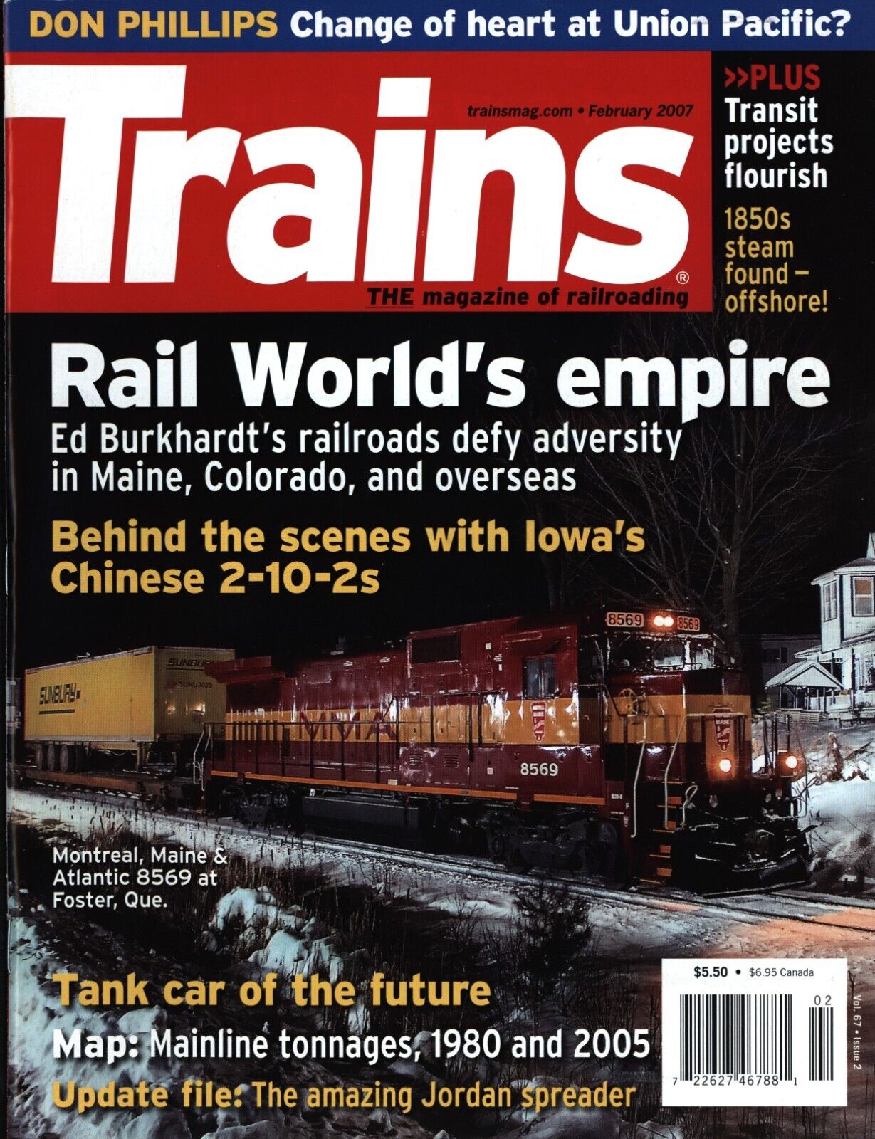 Trains: Magazine of Railroading February 2007 San Luis Central Railroad