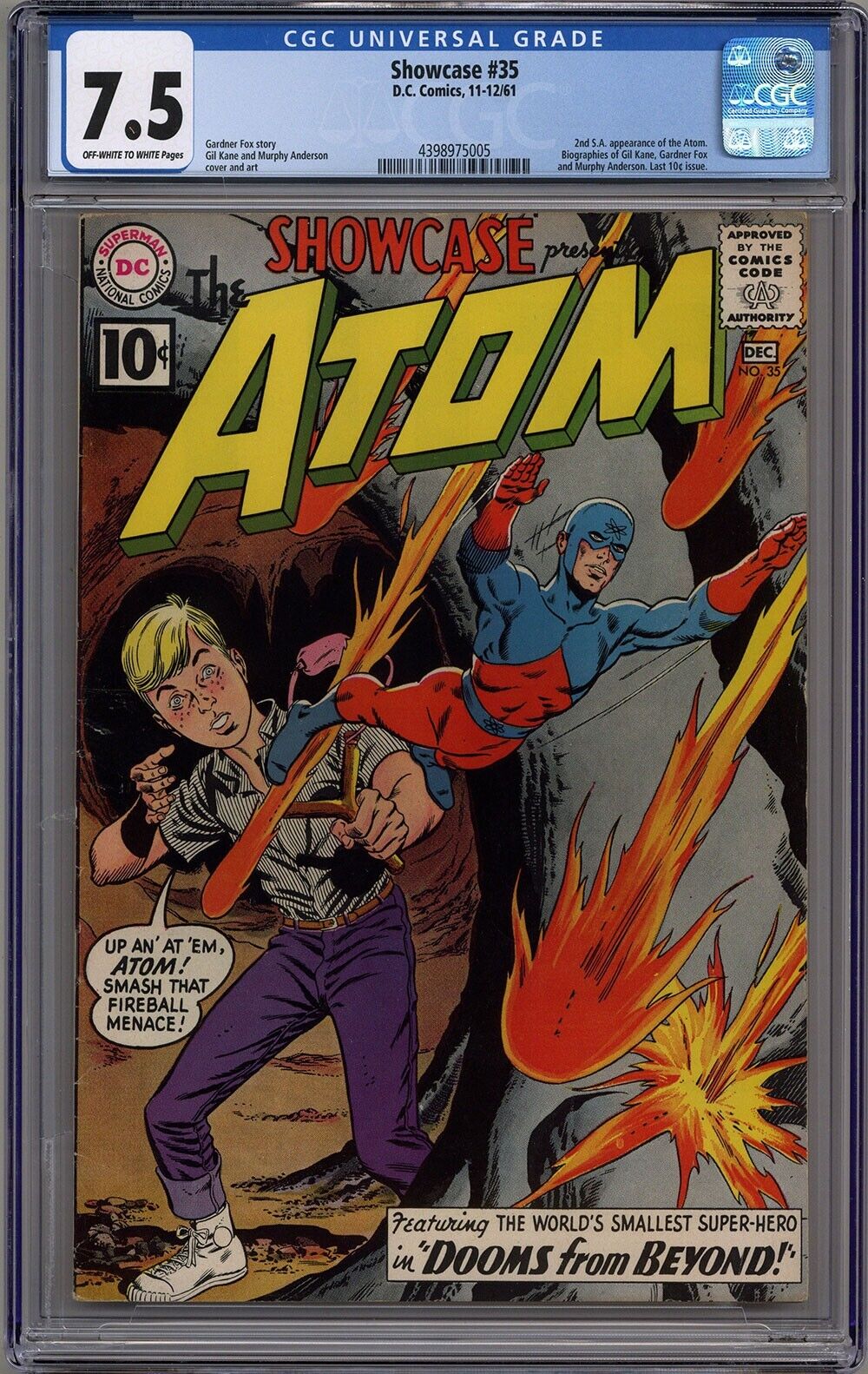 SHOWCASE #35 CGC 7.5  OFF-WHITE TO WHITE PAGES DC COMICS 1961