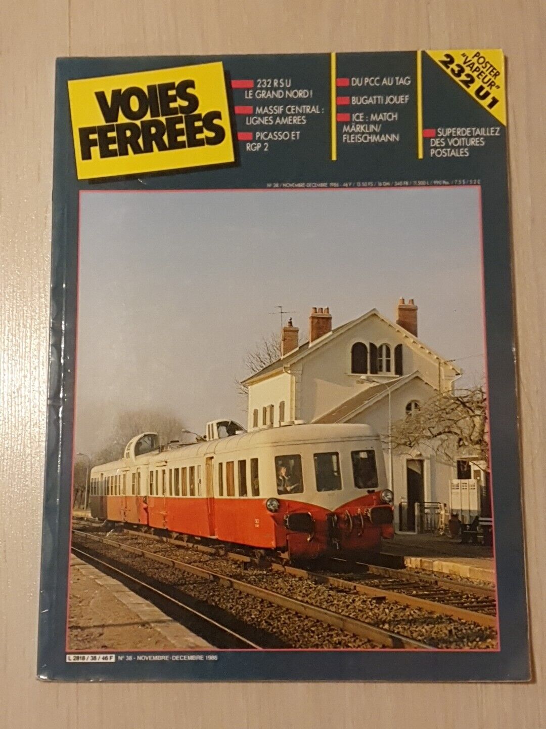 RAILWAYS N°: 38-232 R S U, LE GRAND NORD + POSTER - NOV/DEC 1986