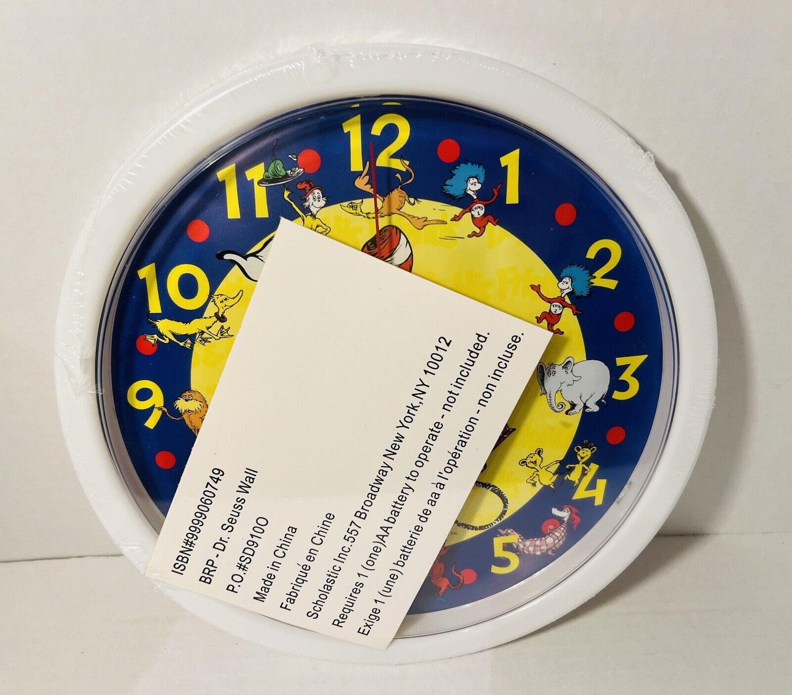 Dr. Seuss Wall Clock Brand New Sealed Children’s Clock