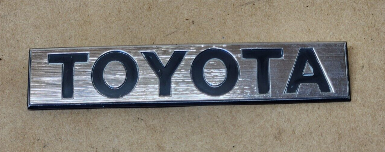 Vintage 1980s Toyota Corolla Rear Nameplate Emblem 5-7/8” X 1-1/8” Badge
