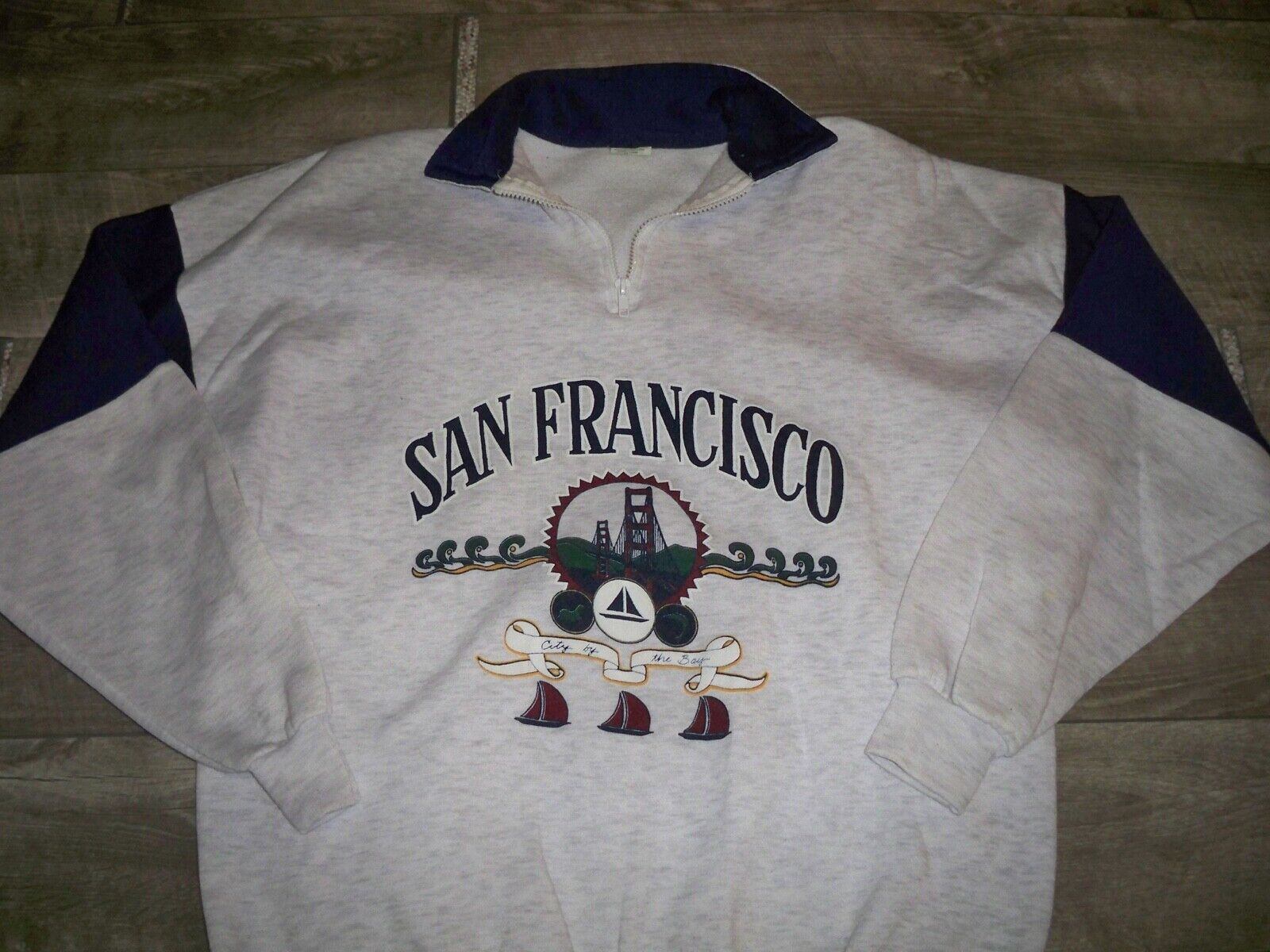 Vintage San Francisco Gray Pullover Sweatshirt USA Mens Sweater Size XLarge XL