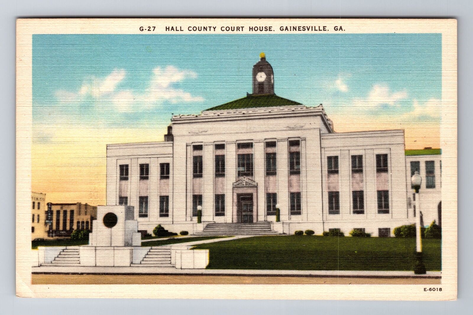 Gainesville GA-Georgia, Hall County Court House, Antique, Vintage Postcard