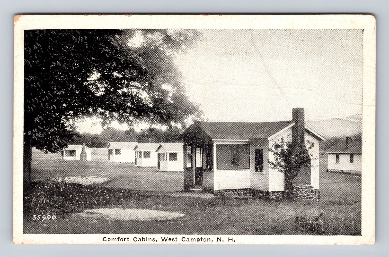 West Campton NH-New Hampshire, Comfort Cabins, Advertising Vintage Postcard