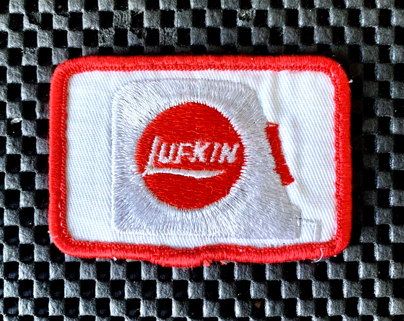 LUFKIN EMBROIDERED SEW ON PATCH CRESCENT TAPE MEASURES APEX TOOL COMPANY 3\