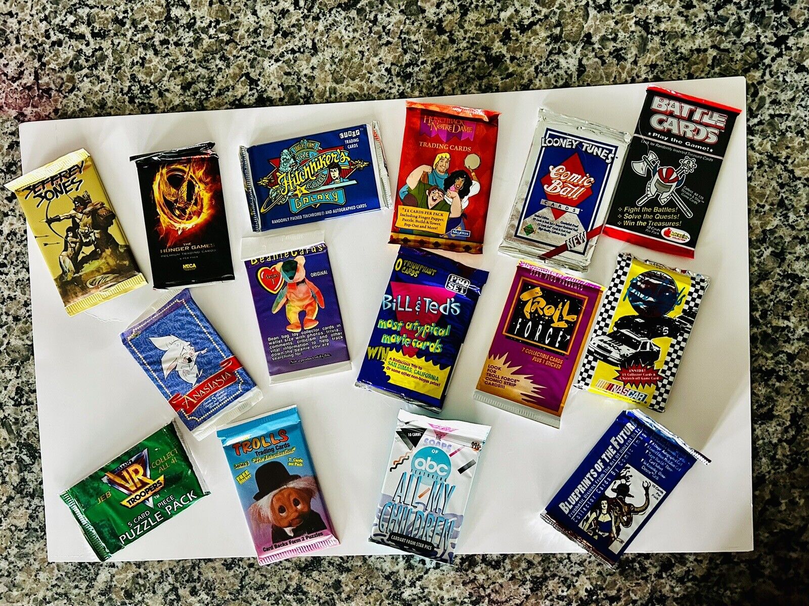 15 Vintage Non Sports Trading Card Packs - Sealed with NO Duplicates
