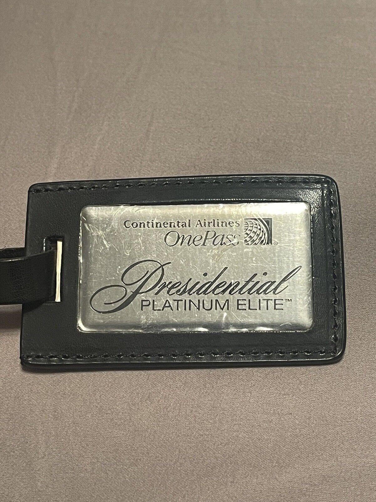 Vintage continental airlines Presidential Platinum Elite luggage tag