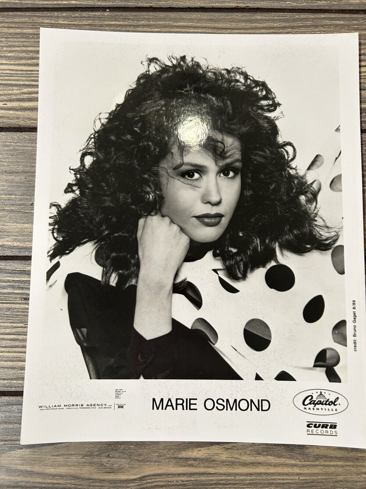 Vintage Marie Osmond Press Release Photo 8x10 Capital Nashville A Black White