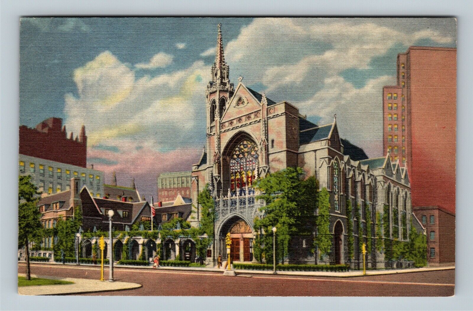 Chicago IL, Historic 1912 Fourth Presbyterian Church, Illinois Vintage Postcard