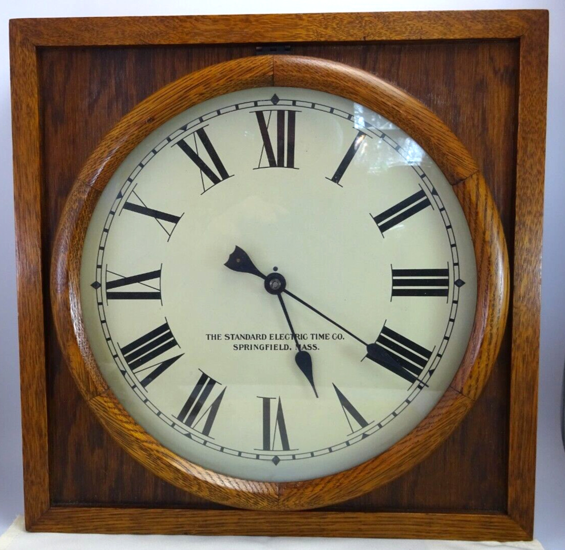 VINTAGE STANDARD ELECTRIC TIME WALL CLOCK NICE 16\