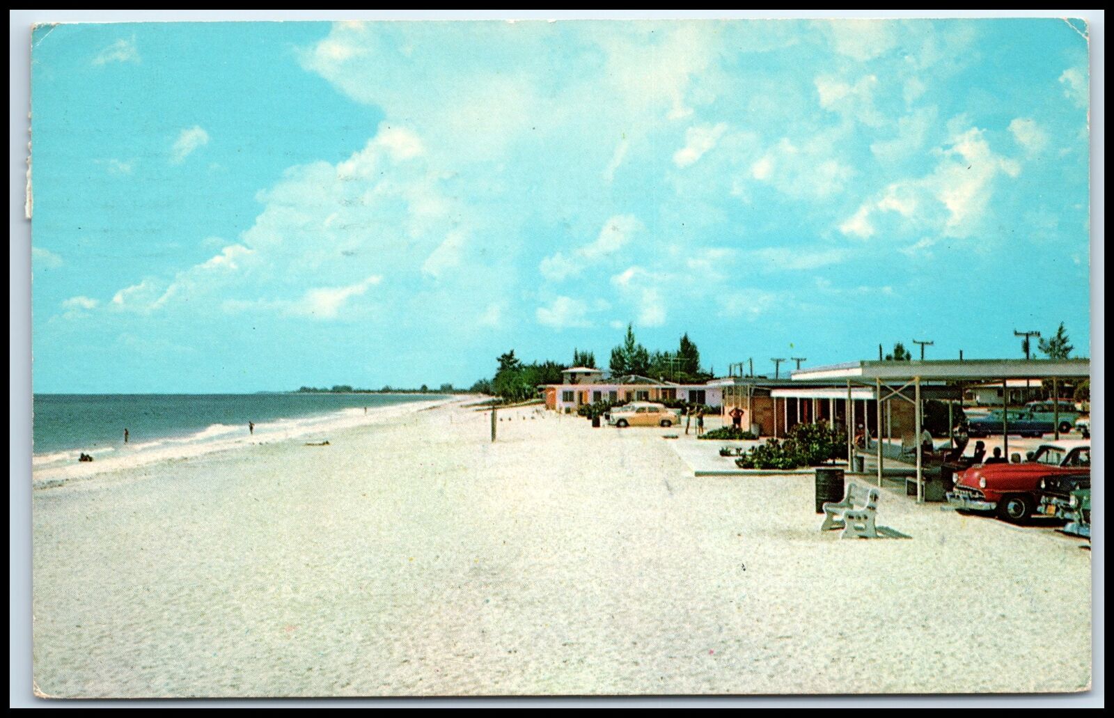 Postcard Snow White Sands Along Gulf Of Mexico Nokomis Beach FL Z32