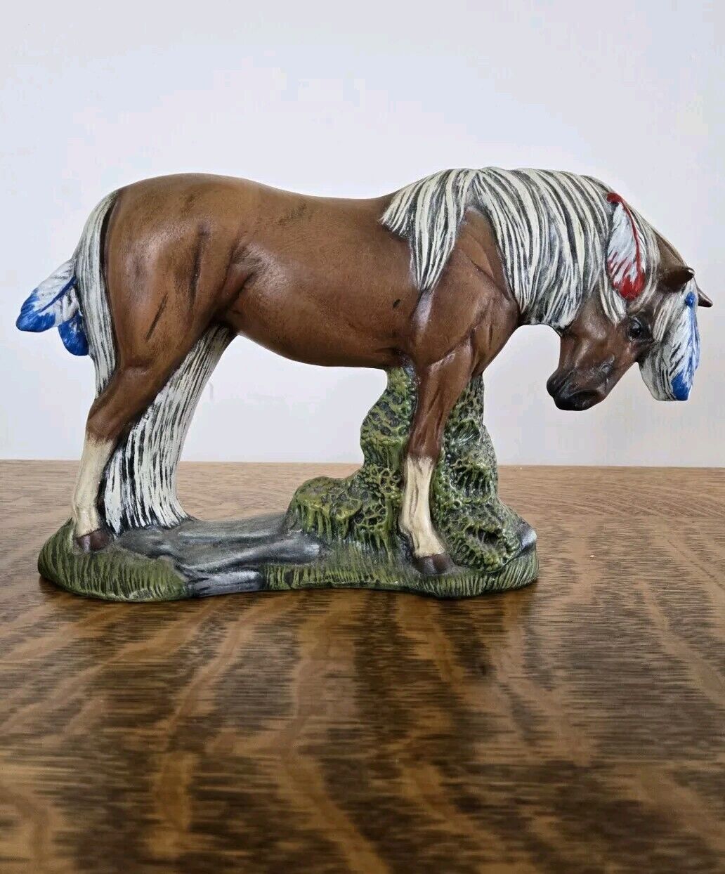 Native American Hand Painted Horse Figurine