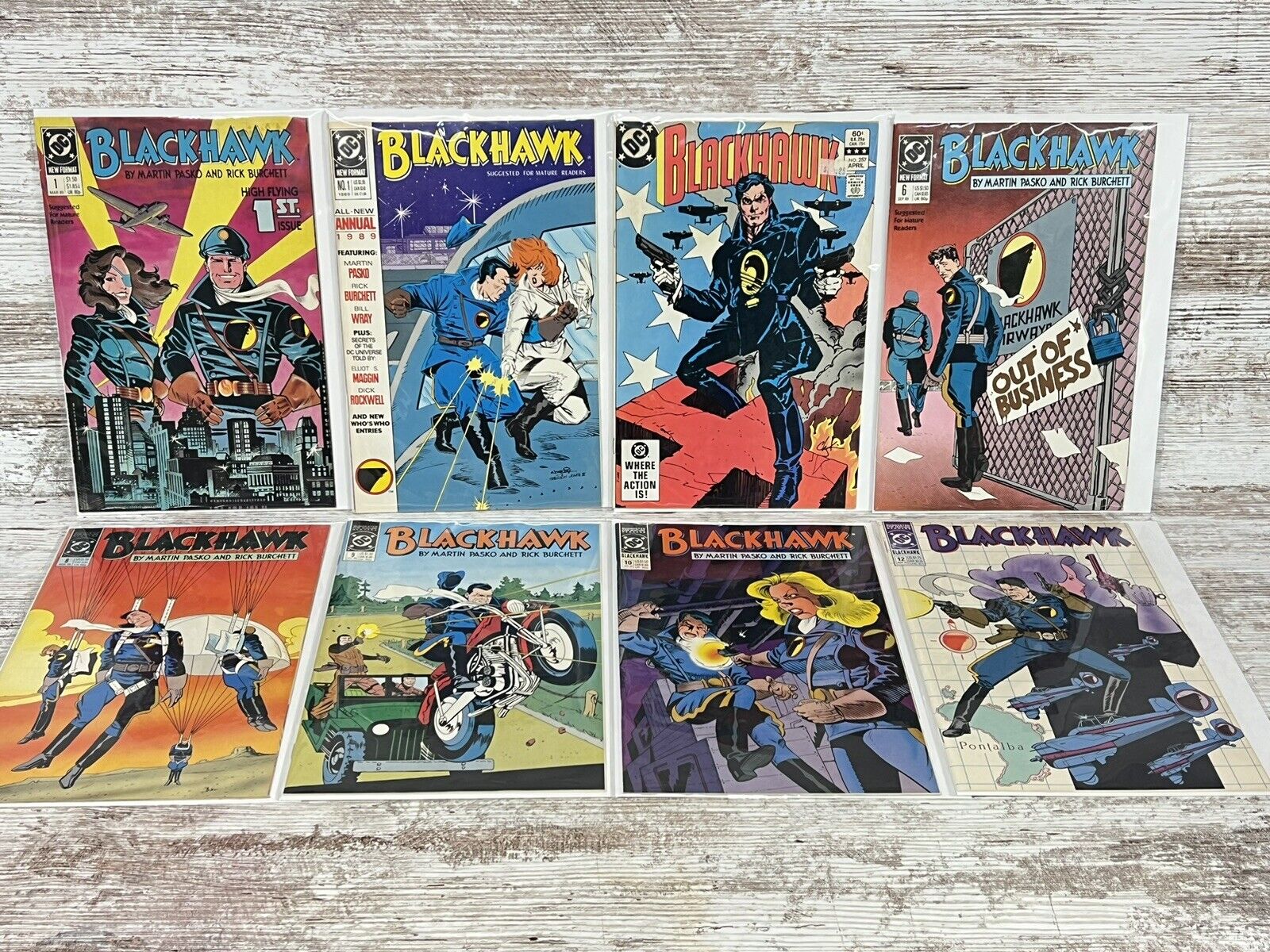 DC Comics lot of 8- Blackhawk 1 6 8 9 10 12 257