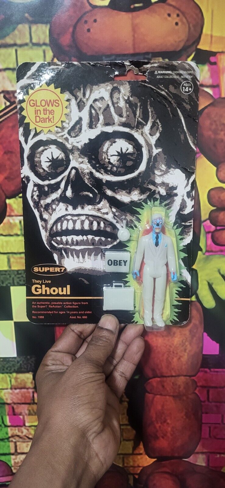 Male Ghoul They Live Glow Super7 Reaction Action Figure