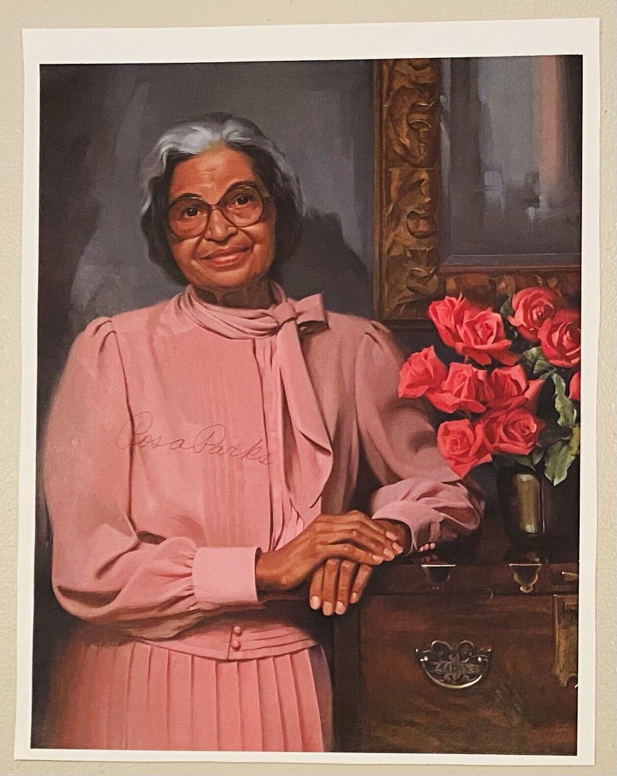 Rosa Parks Signed Autographed 8.5 x 10.5 Photo JSA Letter Civil Rights Leader