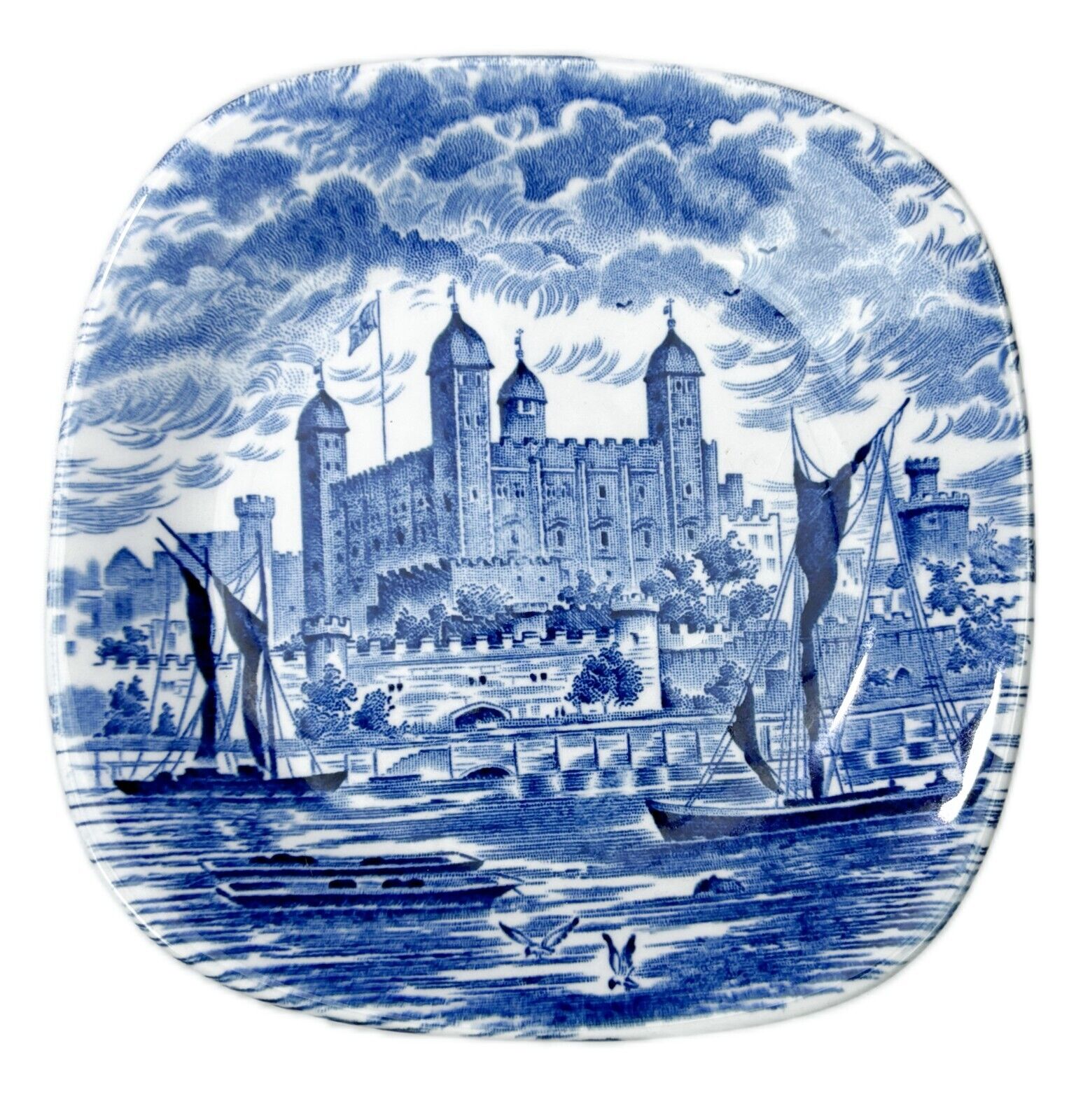 Royal Homes of Britain Enoch Wedgwood Castle Tower Trinket Dish 5” x 5”