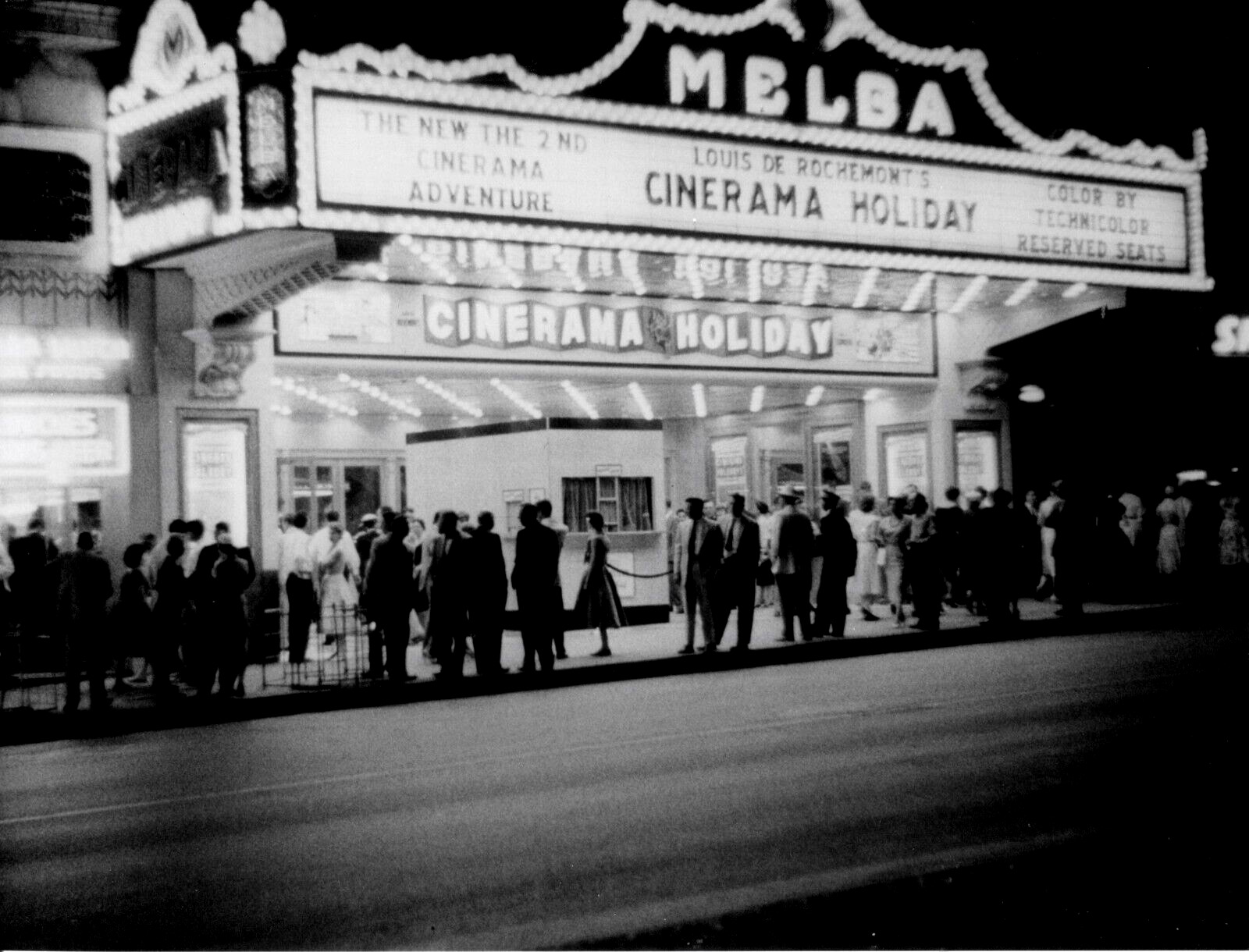 Vintage Downtown Dallas Texas Melba Theater  1955 Main Street Photo 8x10