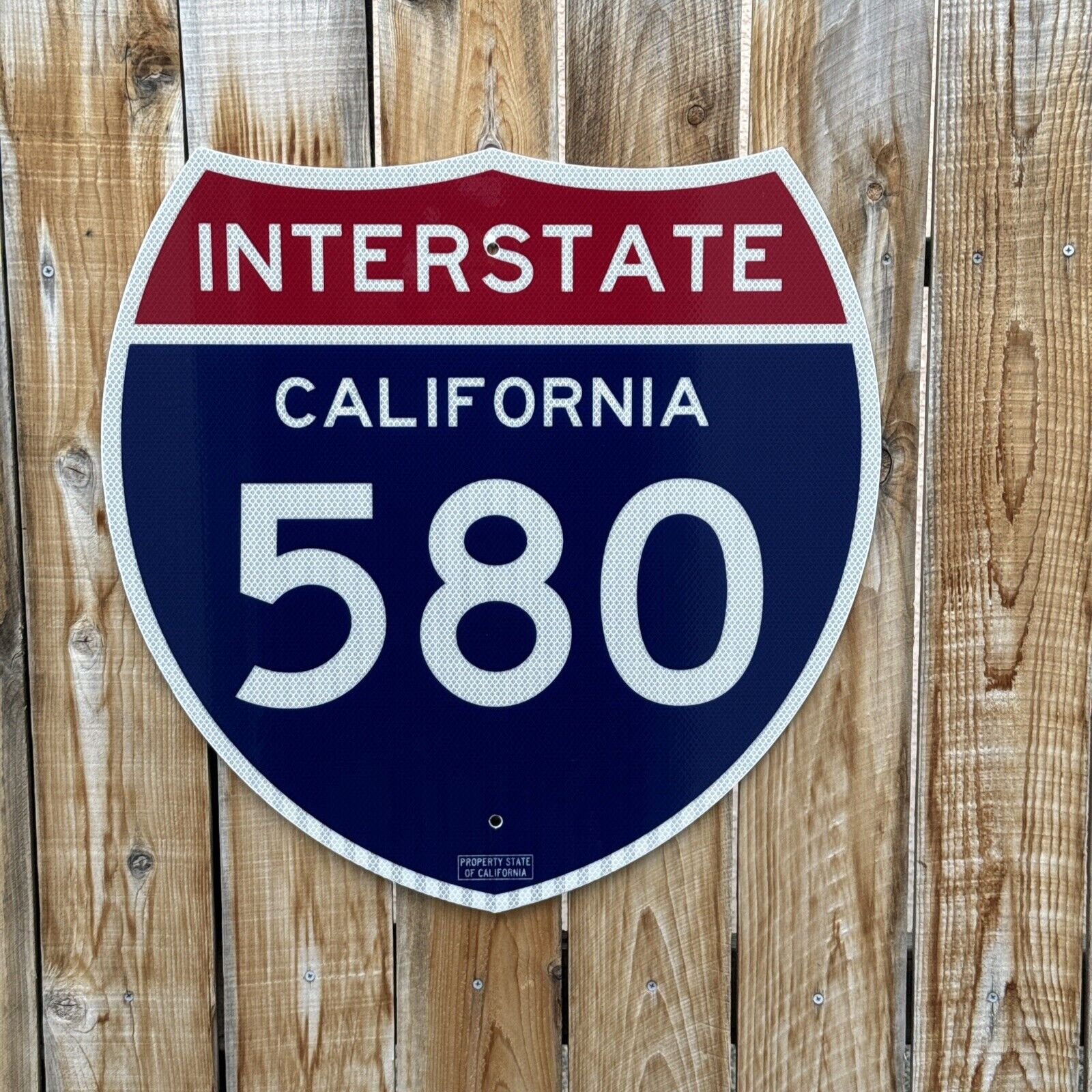Authentic Reflective California Interstate Oakland 580 Sign 24\