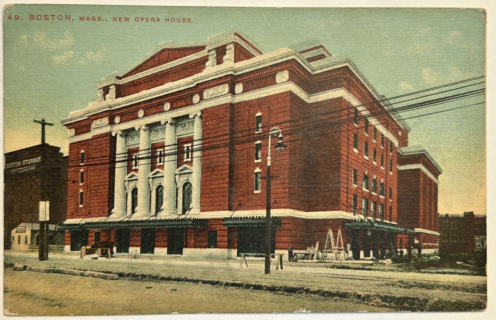 New Opera House. Boston, Massachusetts ￼Vintage Postcard