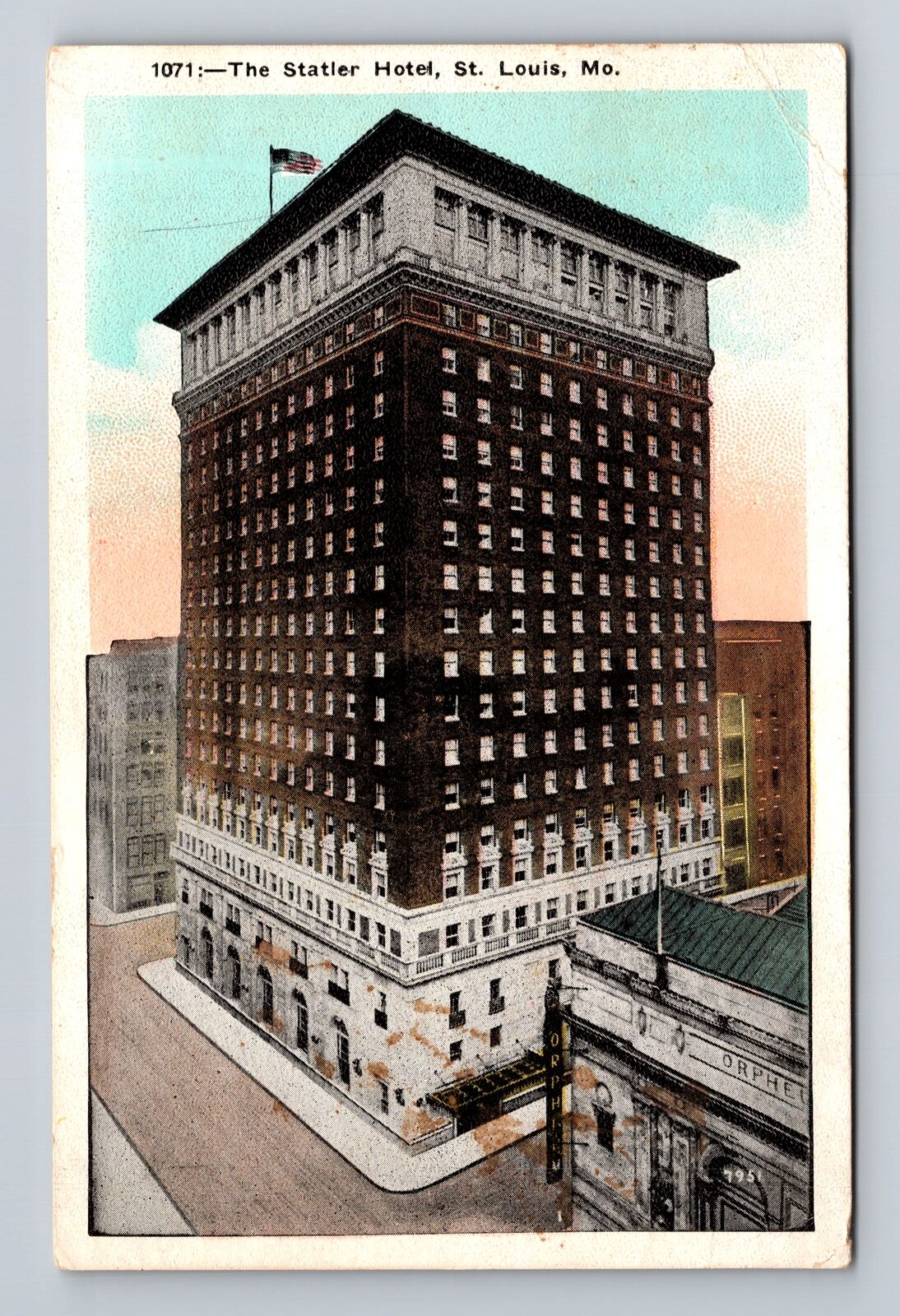 St Louis MO-Missouri, The Statler Hotel, Advertising, Vintage c1923 Postcard