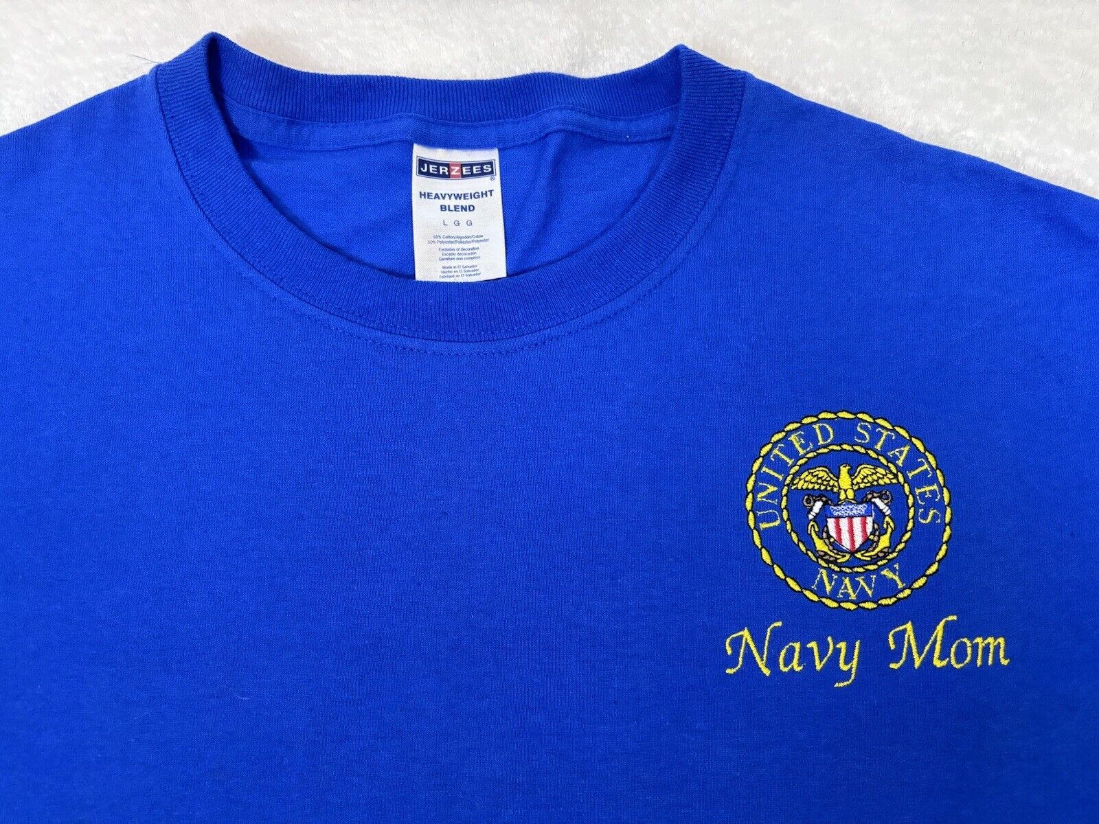 Navy Mom Embroidered Mother USA Military Shirt Vintage United States Naval