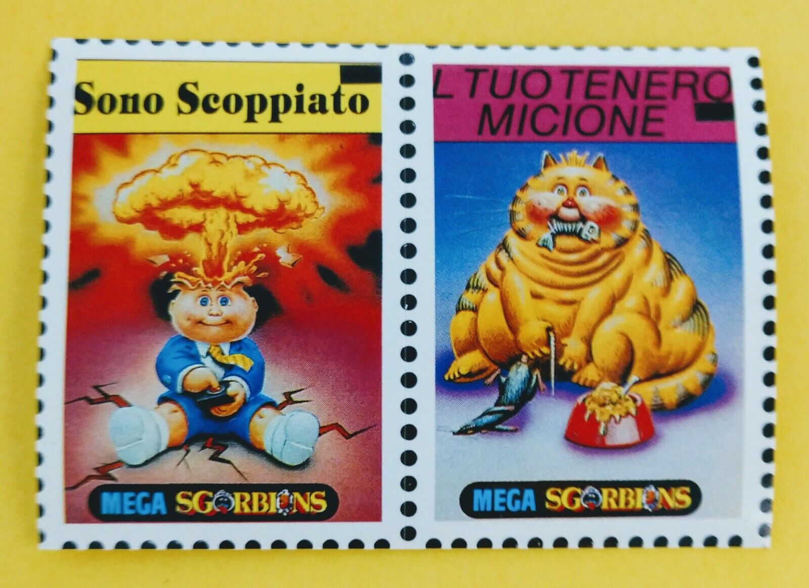 1989 GPK ADAM BOMB SONO SCOPPIATO Italy i Mitici SGORBIONS (1 Single Card) RARE