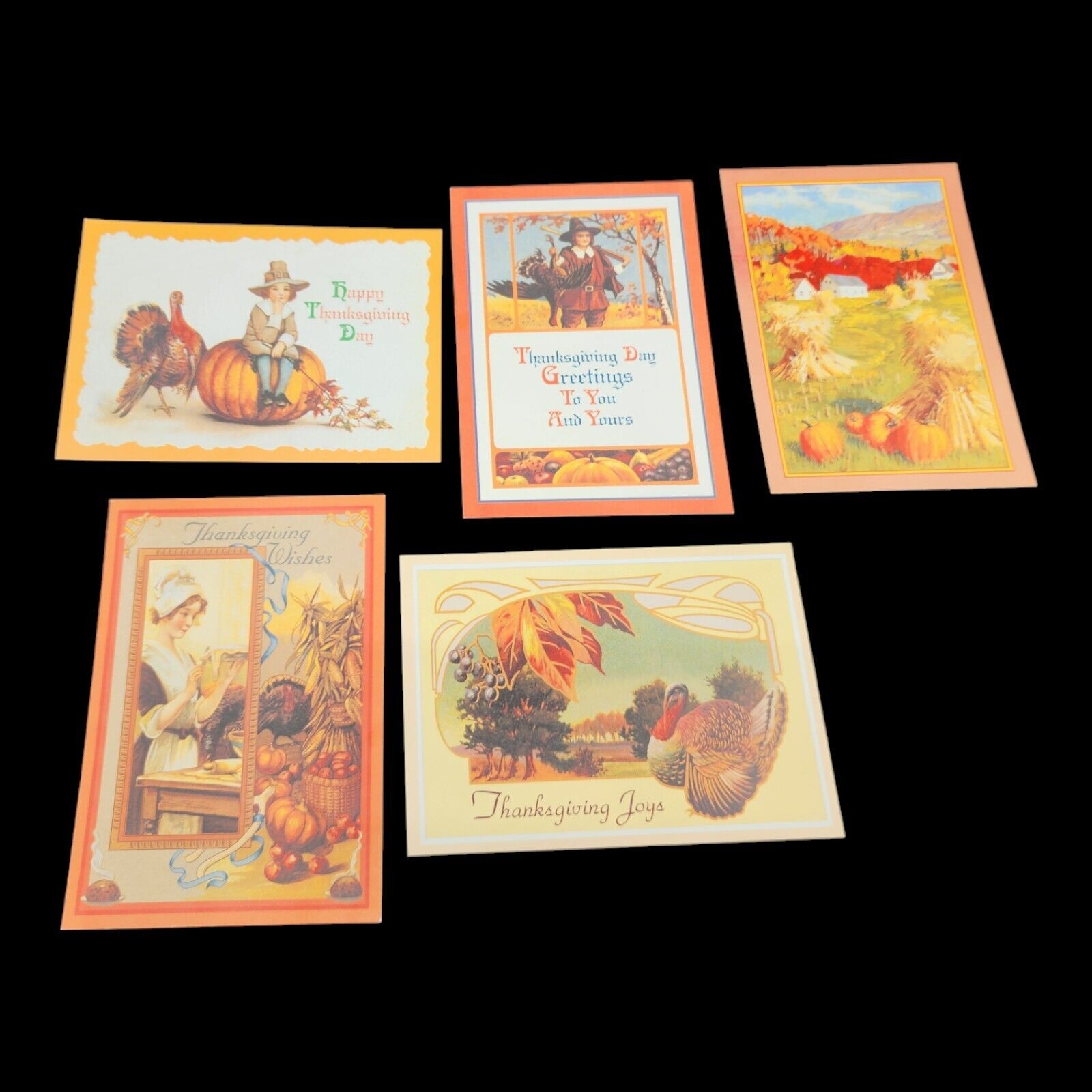18 Postcards Thanksgiving Unposted Various Designs