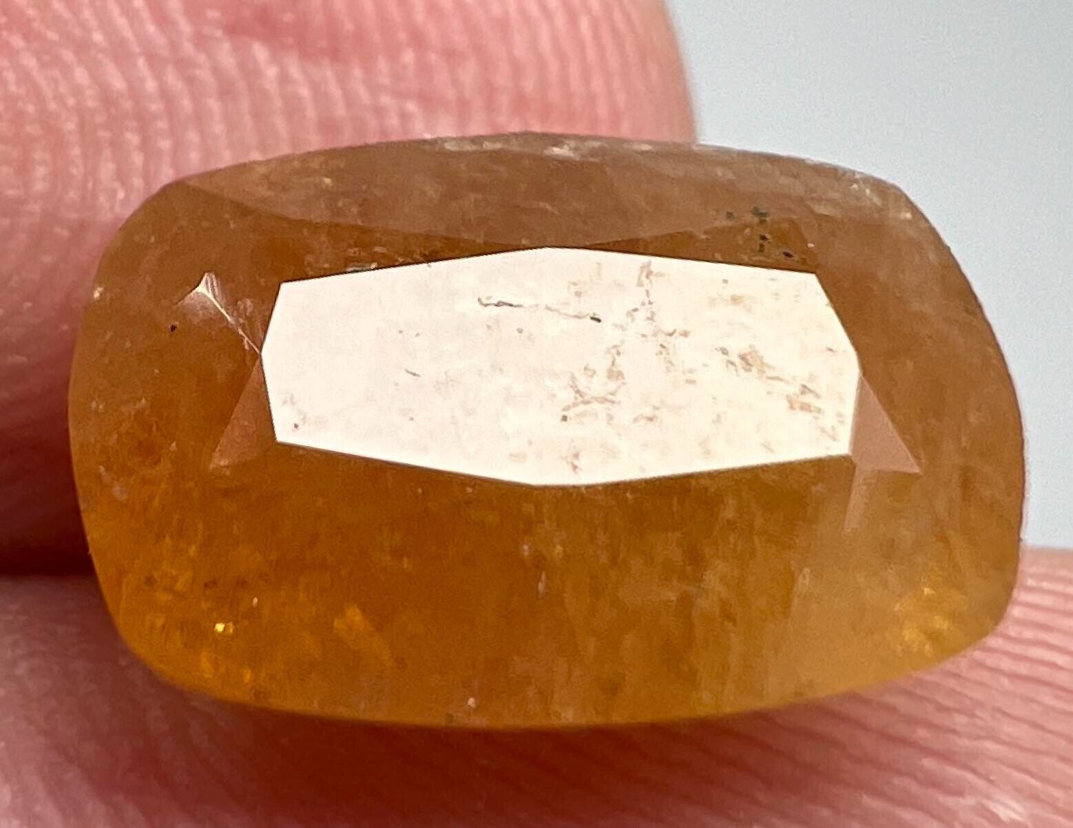 4 Carat Rare Orange Clinohumite Cut Gemstone From Badakhshan Afghanistan