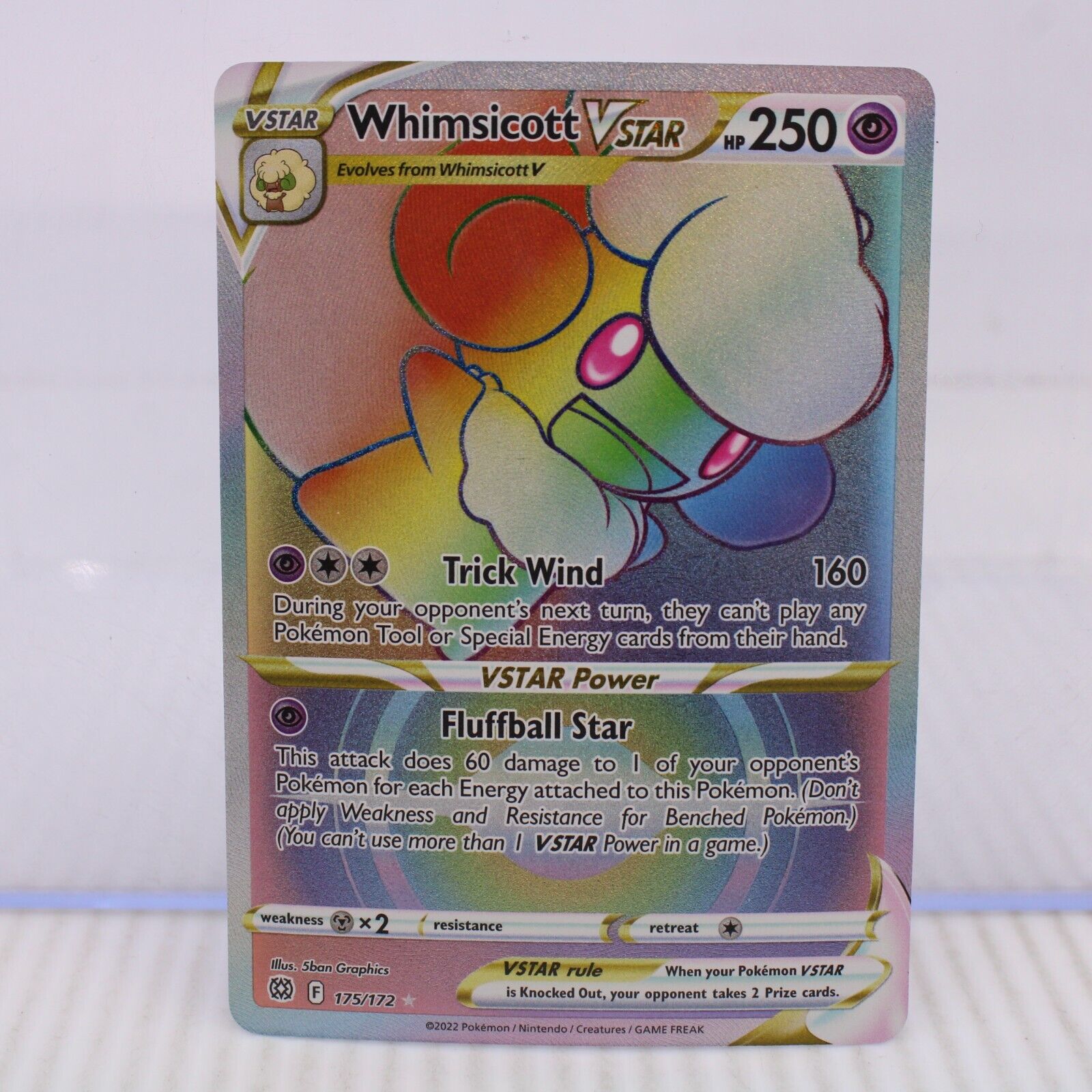 A7 Pokémon Card TCG SWSH Brilliant Stars Whimsicott VStar Secret Rare 175/172