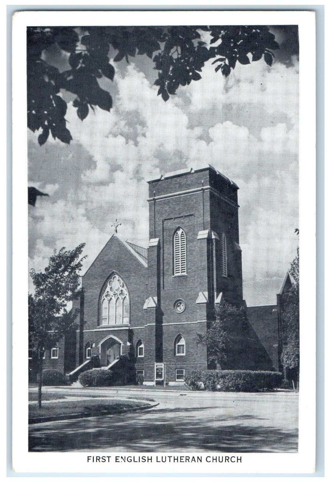 c1960s First English Lutheran Church Exterior Fergus Falls Minnesota MN Postcard