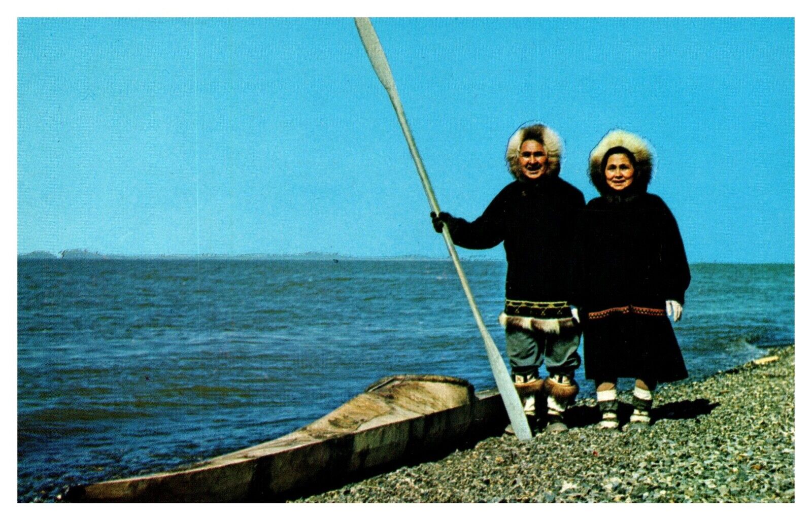Kotzebue AK Alaska Eskimo Couple Chester & Helen Seveck Chrome Postcard