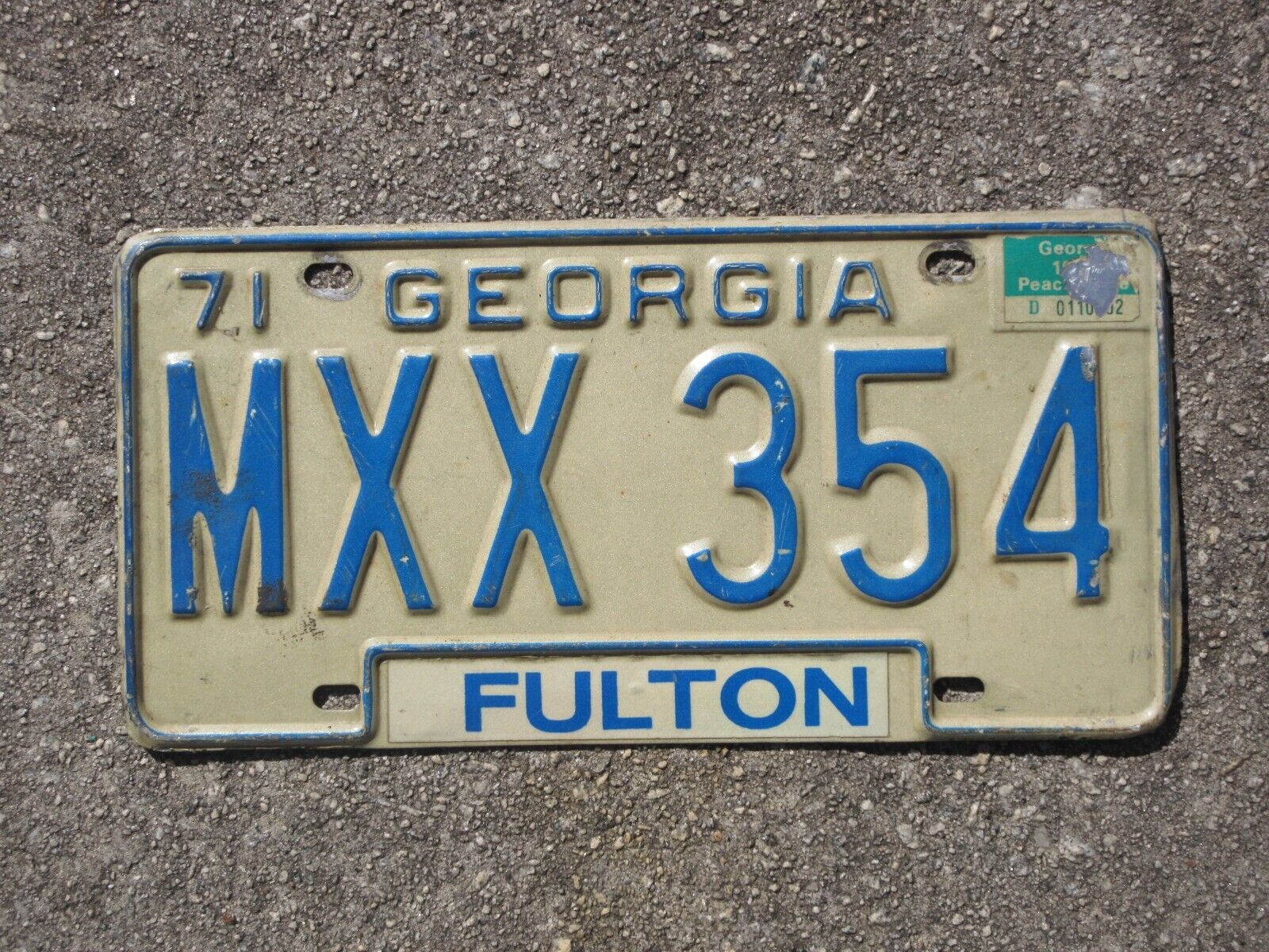 1974 Georgia License Plate MXX 354 GA Chevrolet Dodge Ford Chevy 1971
