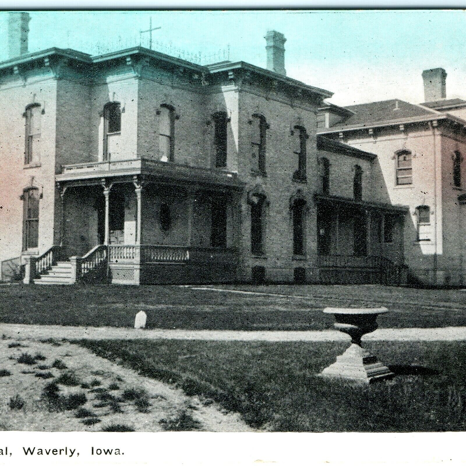 c1908 Waverly, Iowa St. Joseph Mercy Hospital Photo Postcard Building Unused A33