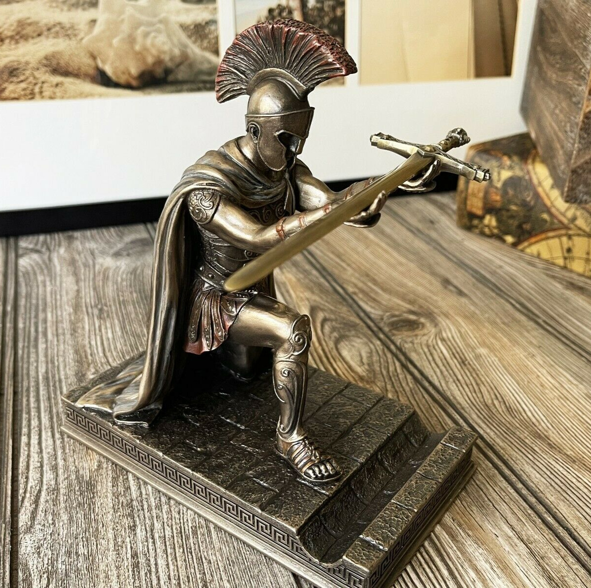 Custom Made Roman Greek Commander Sculpture Figurine Statue With Letter Opener