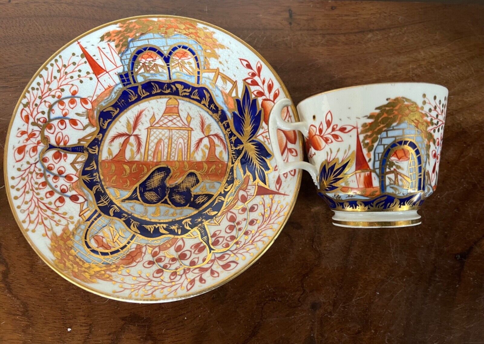 Antique 19th century English Regency Imari Porcelain Tea Cup & Saucer #2