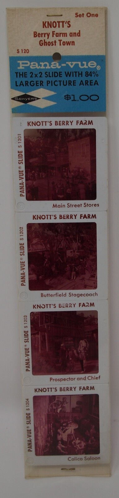 Vintage Pana-Vue Knott\'s Berry Farm & Ghost Town Film Slides