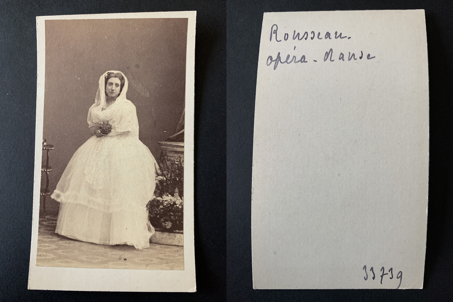 Disderi, Paris, Mademoiselle Rousseau, Vintage Opera-Danse albumen print CDV. Ar